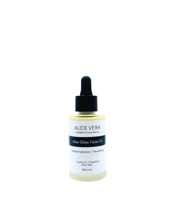 Aloe Glow Face Oil | Intense Hydration & Nourishing | Squalane & Jojoba Oil (Fragrance free)